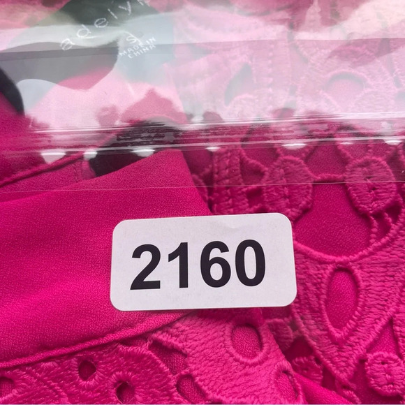 Adelyn Rae Pink Cutout Lace Romper hot pink 22160 - Picture 9 of 9